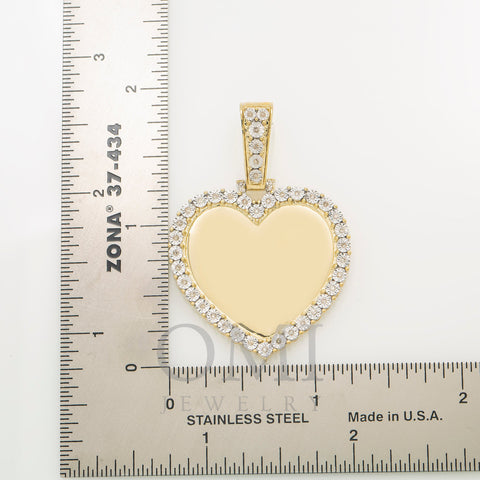 10K GOLD DIAMOND HEART PICTURE PENDANT 0.23 CT