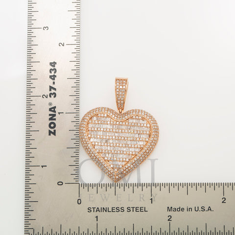 14K GOLD DIAMOND HEART PENDANT 1.99 CT