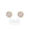 14K Yellow Gold Unisex Earrings with 0.32 CT Diamonds