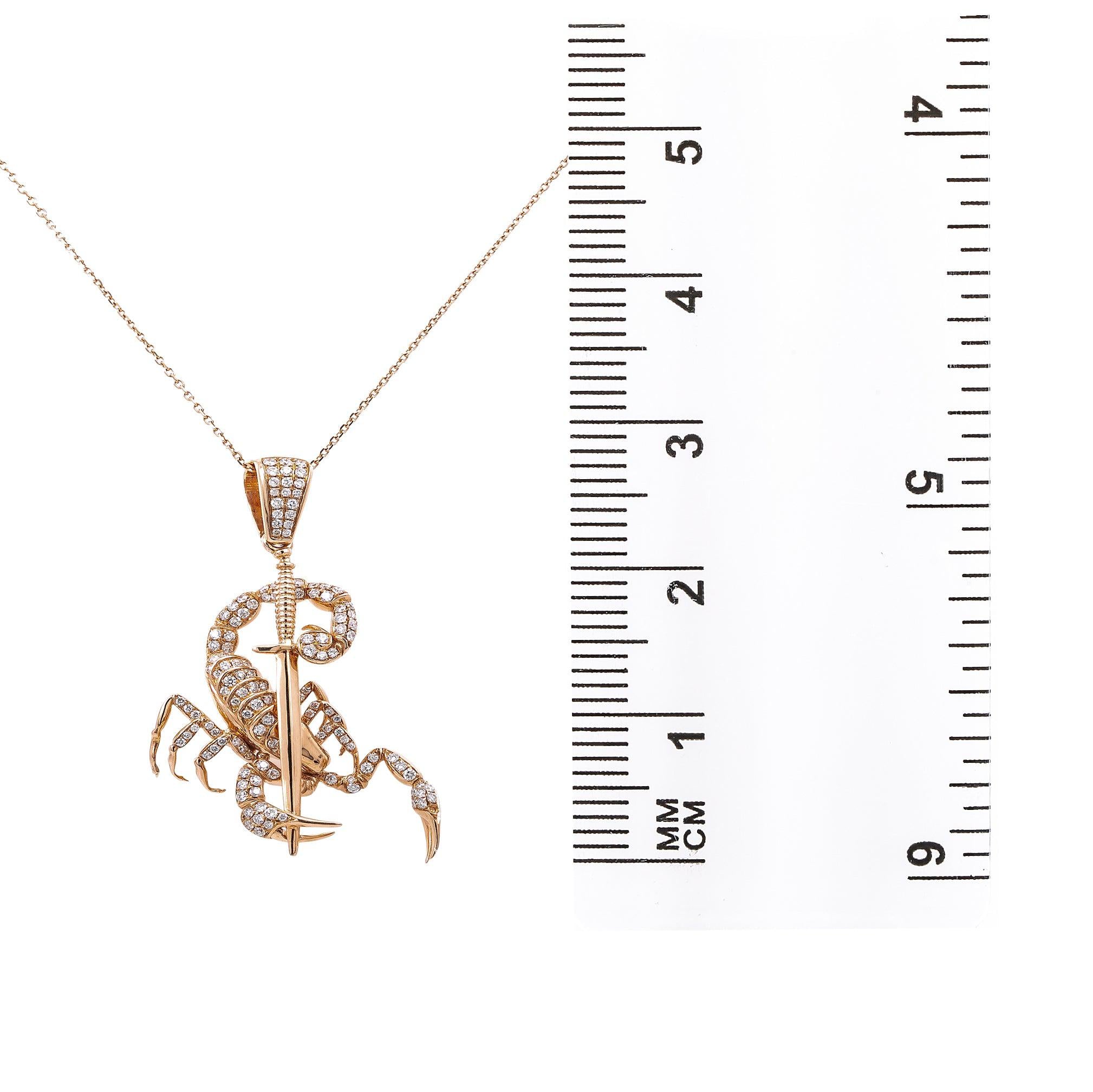 Women’s 14K Yellow Gold Pendant with 1.25 CT Diamonds