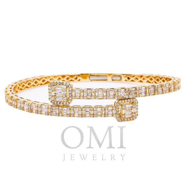 14K Yellow Gold Ladies Bracelet with 4.70 CT Diamonds