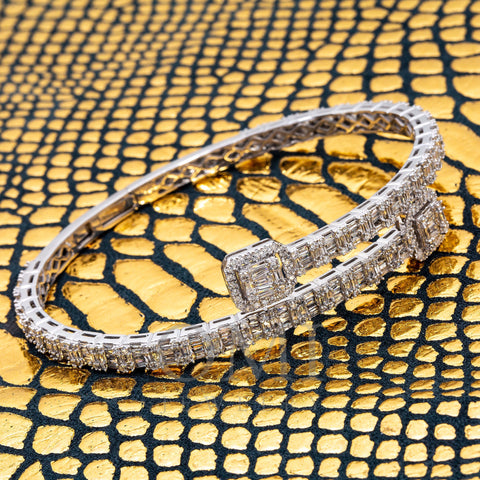 14K White Gold Ladies Bracelet with 4.50 CT Diamonds