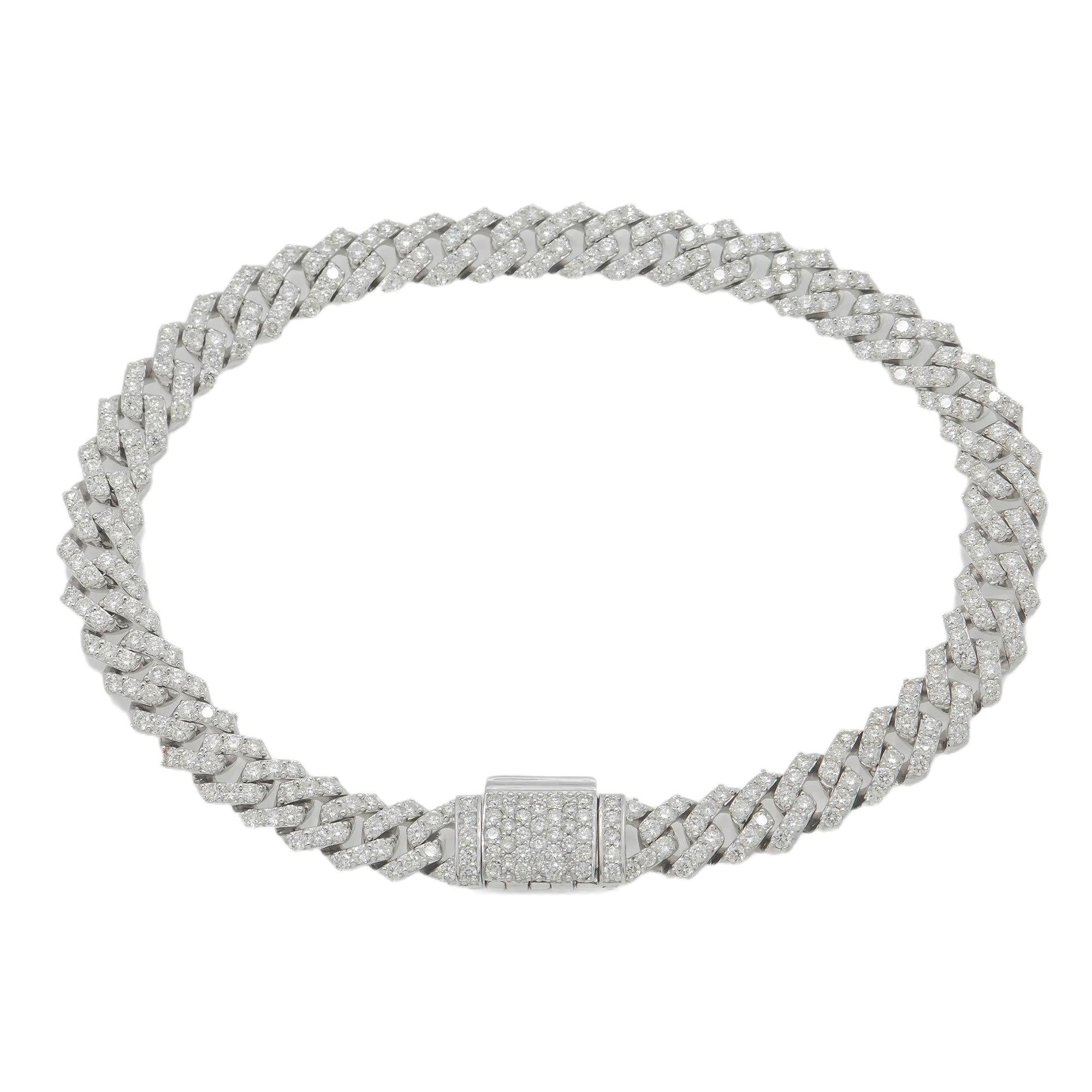 14K GOLD DIAMOND CUBAN LINK BRACELET 3.51 CT