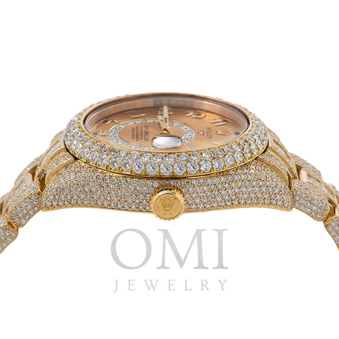 Rolex Sky-Dweller Diamond Watch, 326938 42mm, Champagne Dial With 31.00 CT Diamonds
