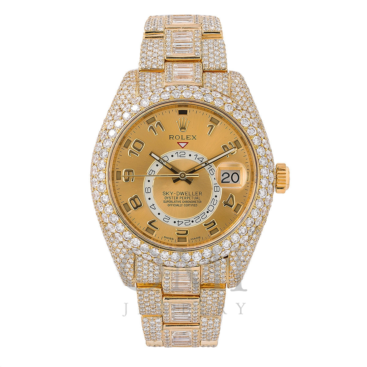 Rolex Sky-Dweller Diamond 326938 42mm, Champagne Dial With - OMI Jewelry
