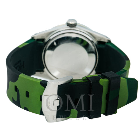 Rolex Datejust 16014 36MM Green Diamond Dial With Rubber Camo Bracelet