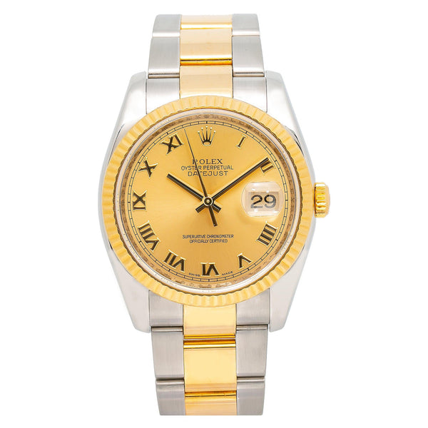 Rolex Datejust 36MM Champagne Dial With Two Tone Oyster Bracelet