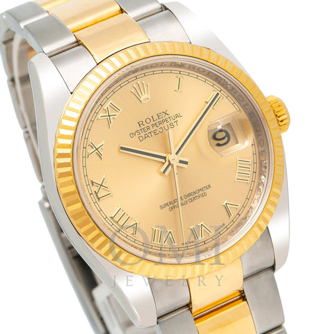Rolex Datejust 36MM Champagne Dial With Two Tone Oyster Bracelet