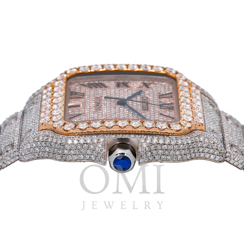 Cartier Santos WSSA0018 40MM Rose Gold Diamond Dial With Stainless Steel Bracelet