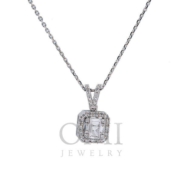 18K White Gold 0.30 CT Diamond Necklace