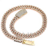 14K ROSE & ROSE GOLD 22" CUBAN CHAIN WITH 48.25 CT DIAMONDS