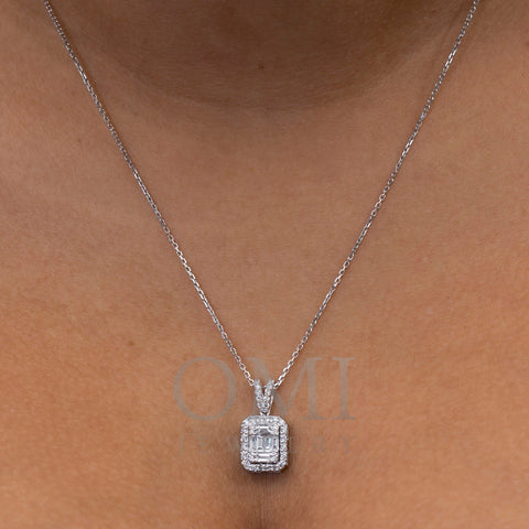 Women's 18K White Gold 0.45 CT Diamond Pendant