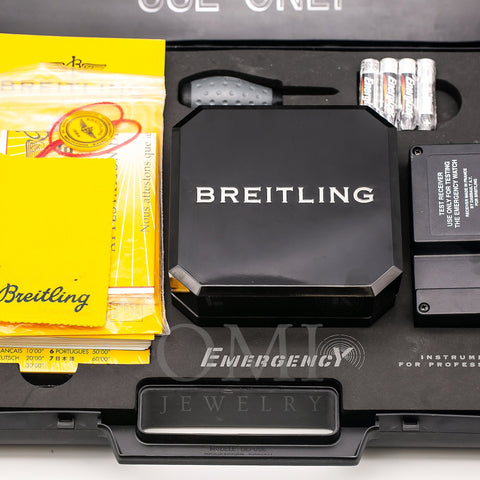 Breitling Emergency K76321 43MM Black Dial With 18k Yellow Gold Bracelet