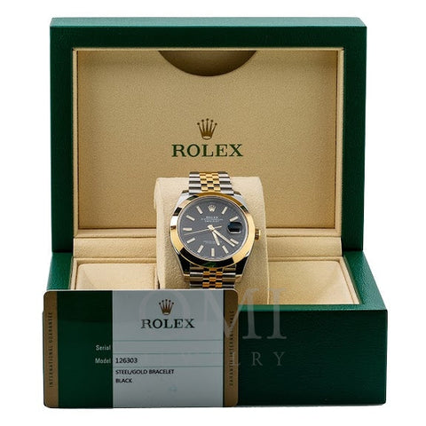 Rolex Datejust 41 126303 41MM Black Stick Dial With Two Tone Jubilee Bracelet