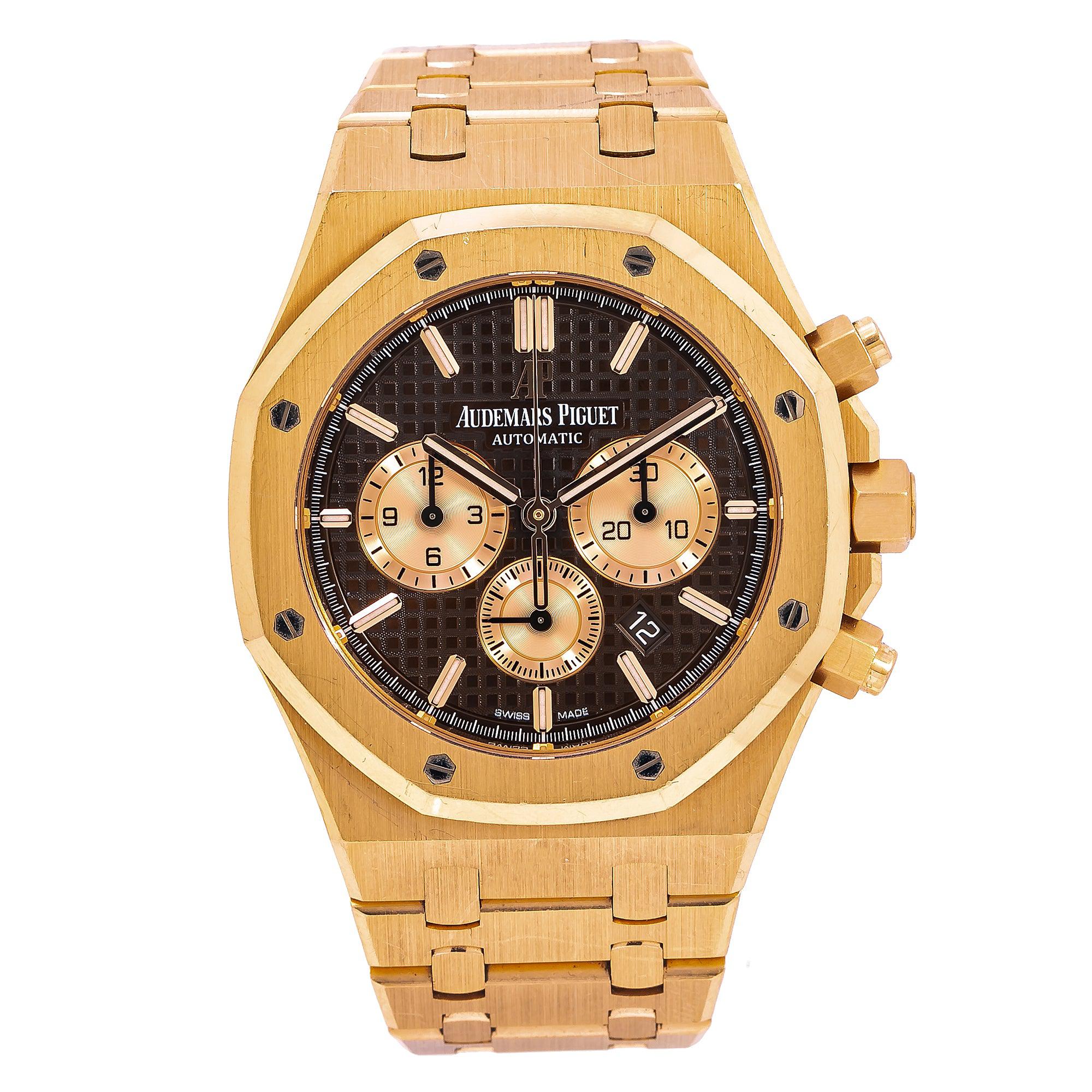 Audemars Piguet Royal Oak Chronograph 41MM 26331OR.OO.1220OR.02 Brown Dial Rose Gold Bezel 18K Rose Gold Bracelet
