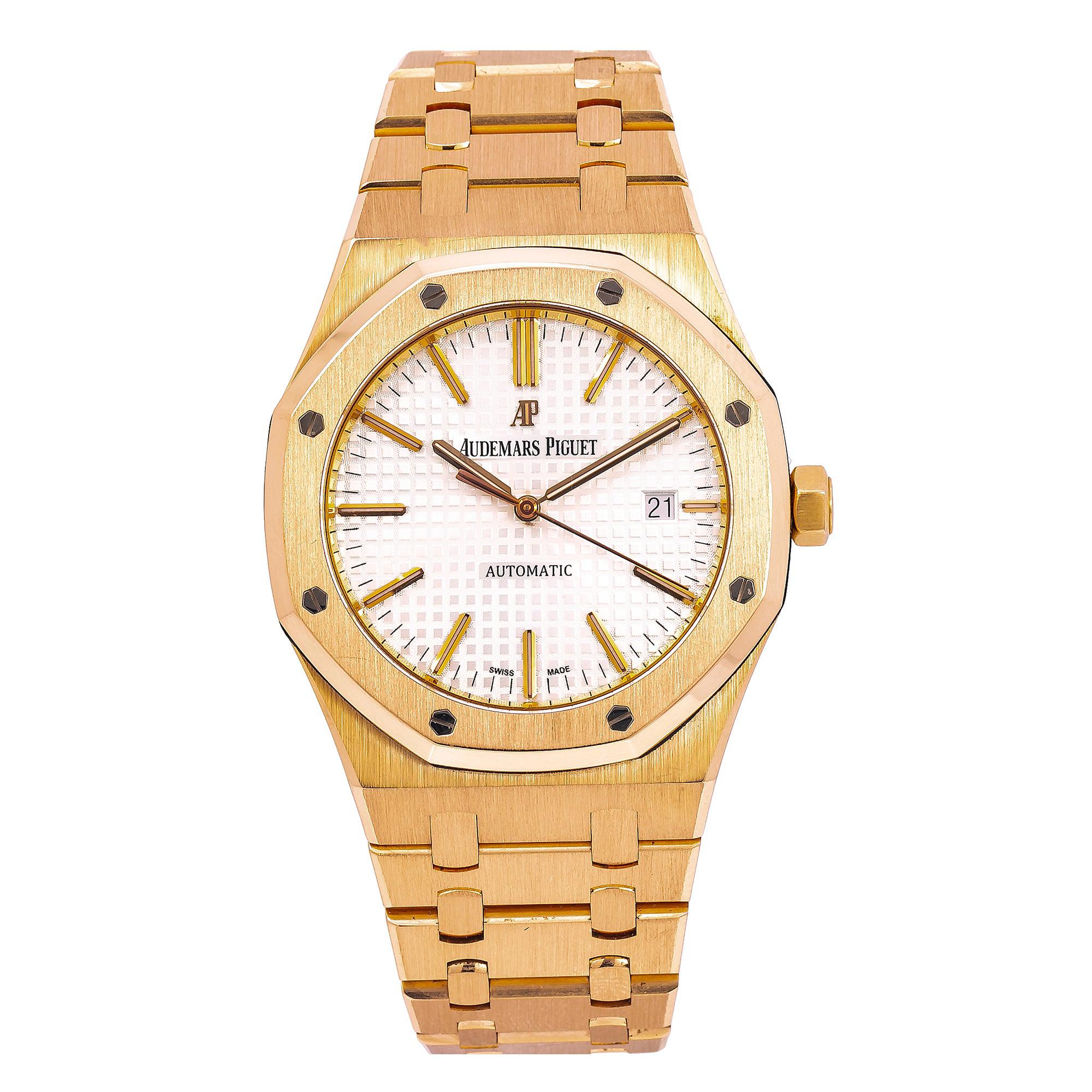 Audemars Piguet Royal Oak Selfwinding 41MM 15400OR.OO.1220OR.02 Silver Dial Rose Gold Bezel 18K Rose Gold Bracelet