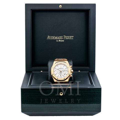 Audemars Piguet Royal Oak Chronograph 26320OR 41MM White Dial With Rose Gold Bracelet
