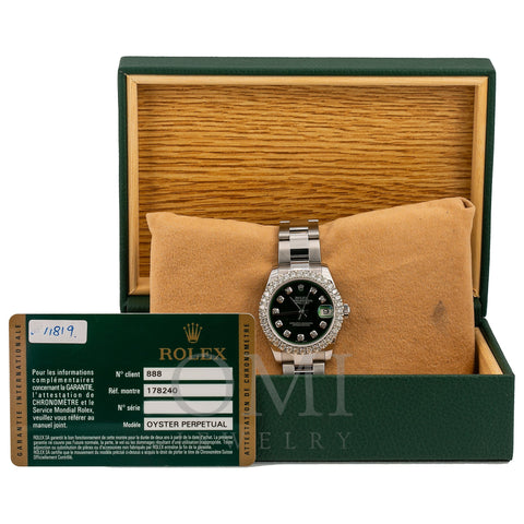 Rolex Lady-Datejust 178240 31MM Green Diamond Dial With Stainless Steel Bracelet