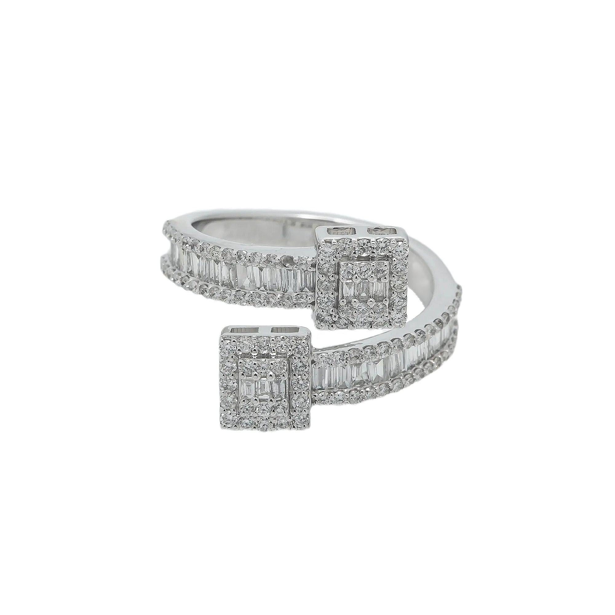 14K GOLD DIAMOND MEN'S SQUARE SHAPED RING 1.23 CT