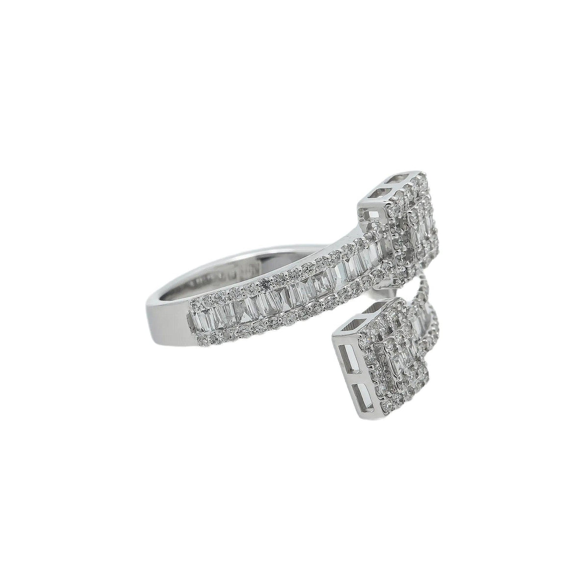 14K GOLD DIAMOND MEN'S SQUARE SHAPED RING 1.23 CT