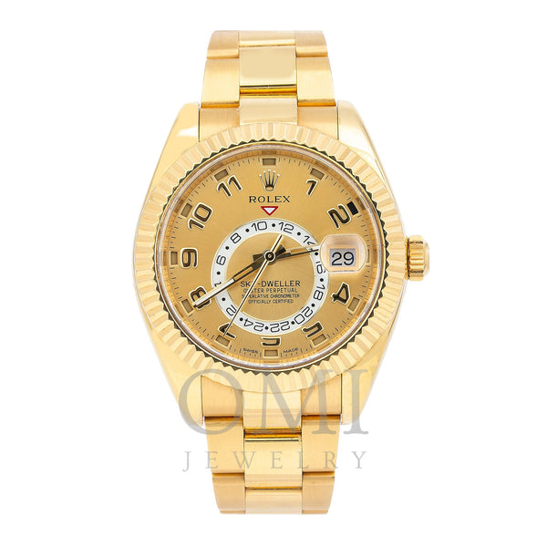 Rolex Sky-Dweller 326938 42MM Champagne Dial With Yellow Gold Oyster Bracelet