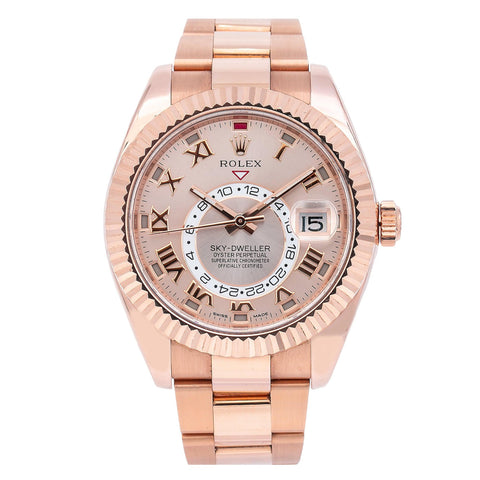 Rolex Sky-Dweller 326935 42MM Sundust Dial With Rose Gold Oyster Bracelet