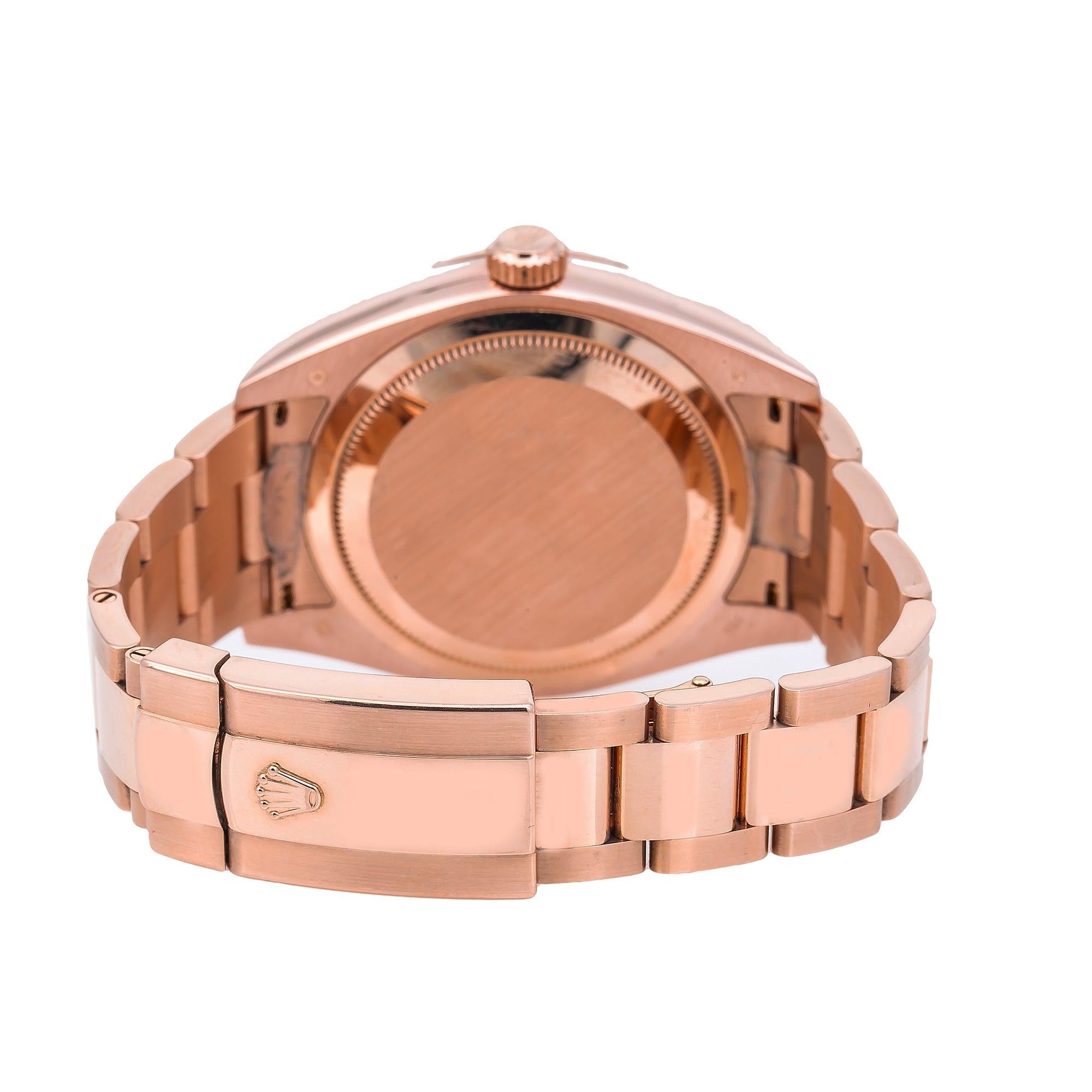 Rolex Sky-Dweller 42MM 326935 Sundust Roman Dial Fluted Bezel 18K Rose Gold Oyster Bracelet