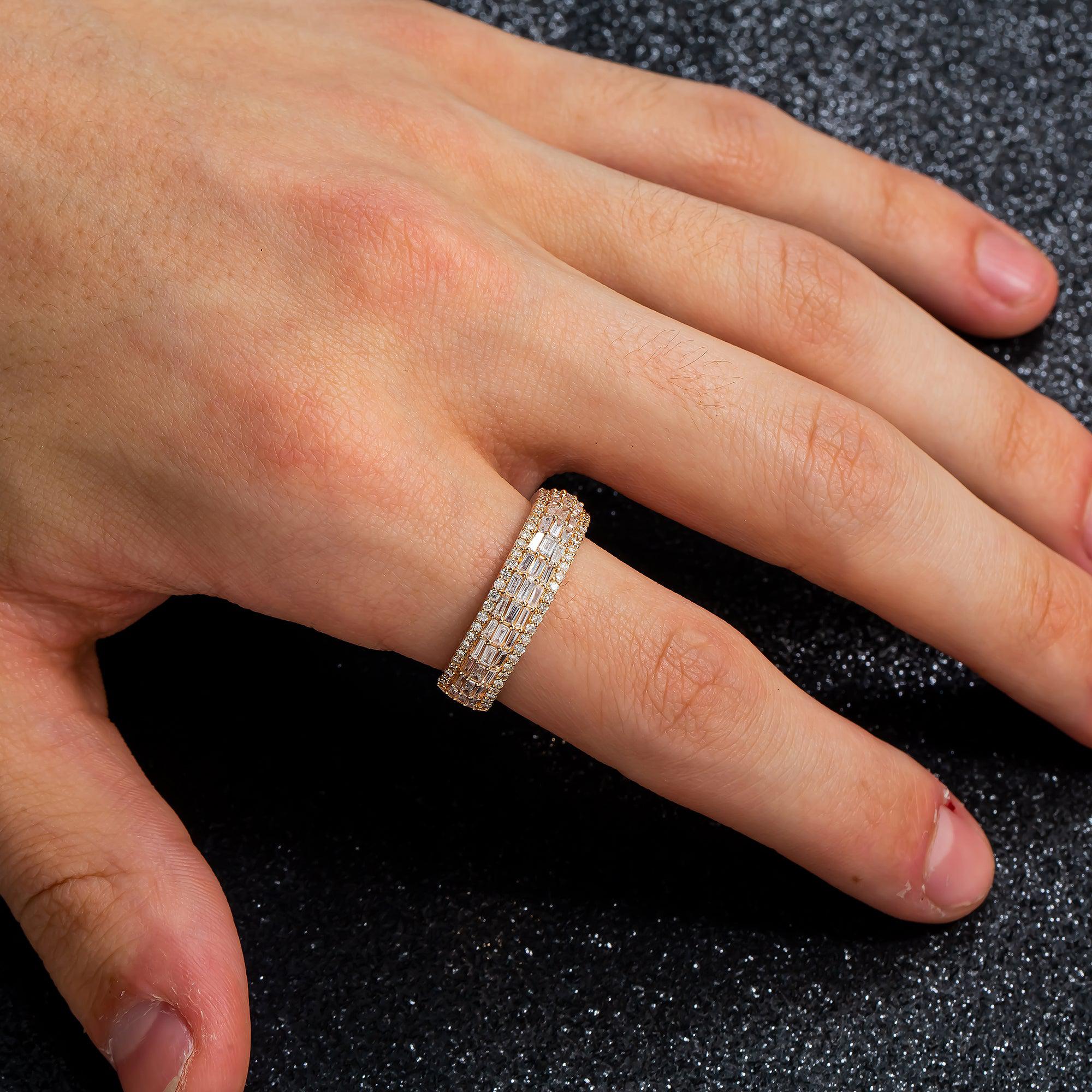 14K GOLD DIAMOND MEN'S RING 1.07 CT