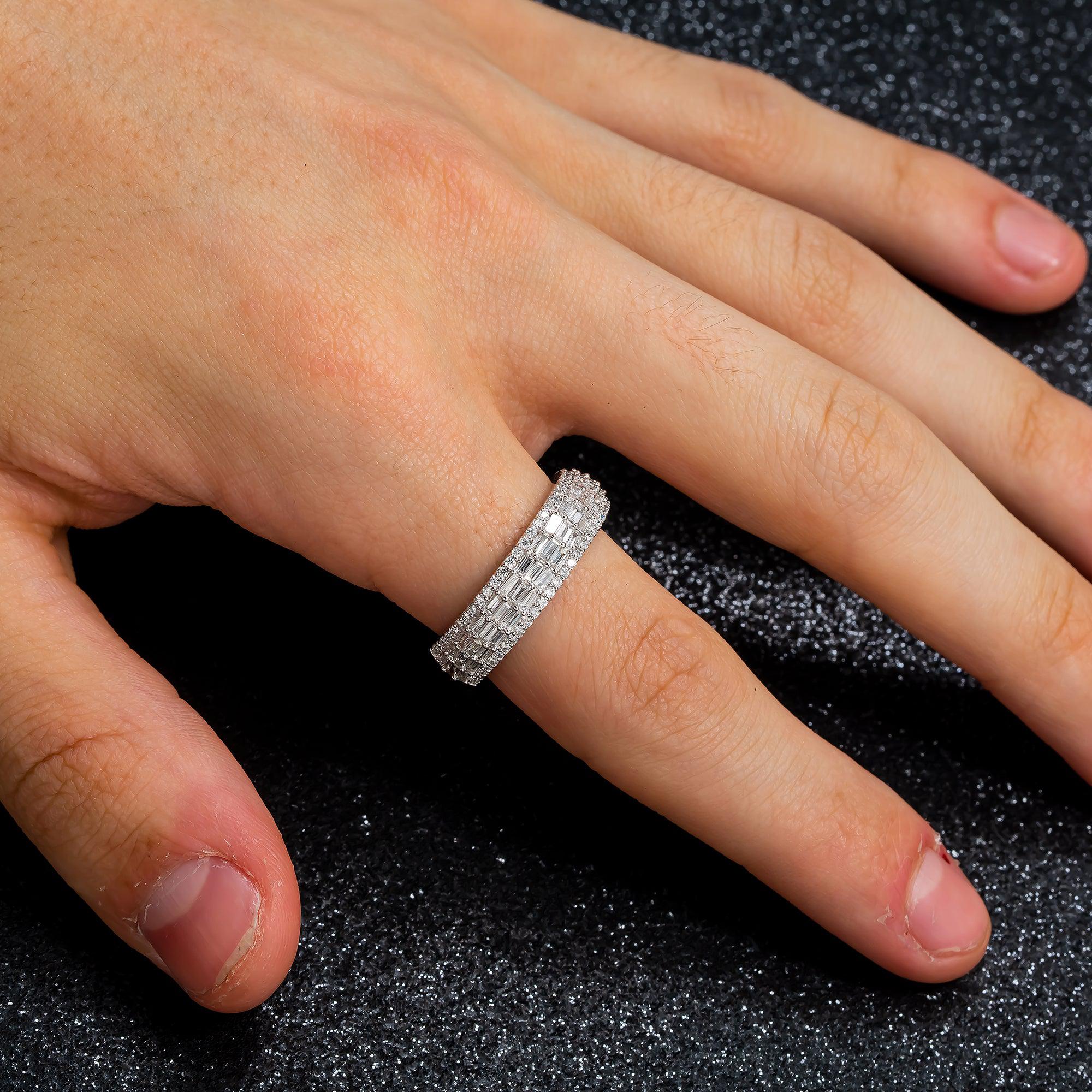 14K GOLD DIAMOND MEN'S RING 1.07 CT