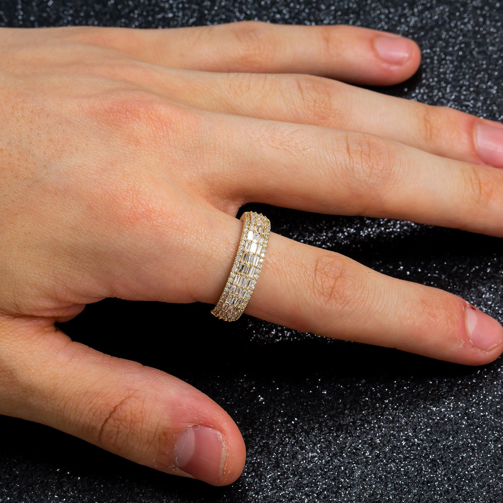 14K GOLD DIAMOND MEN'S RING 1.07 CT