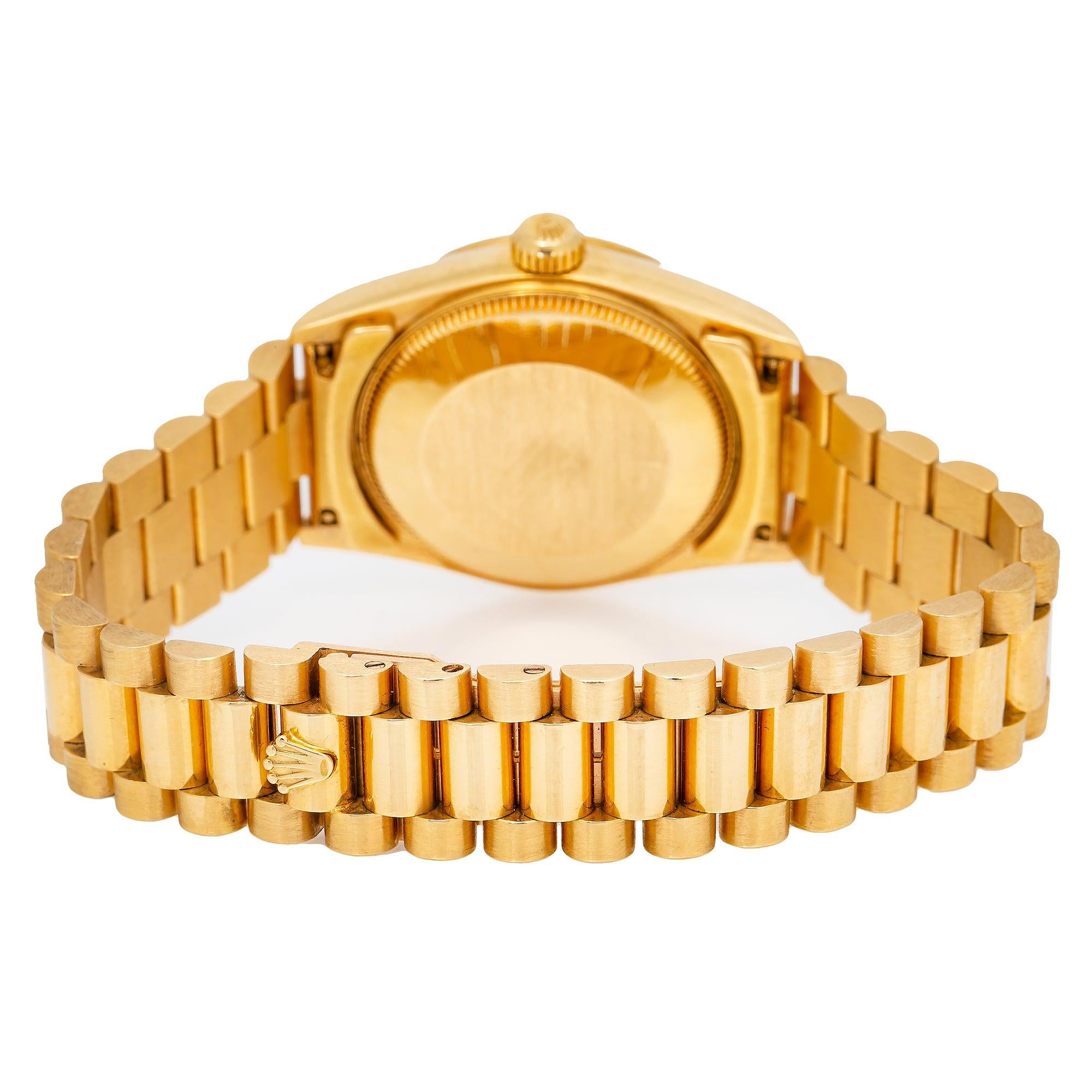 Rolex Datejust 31MM 68278 White Roman Dial Fluted Bezel 18K Yellow Gold President Bracelet