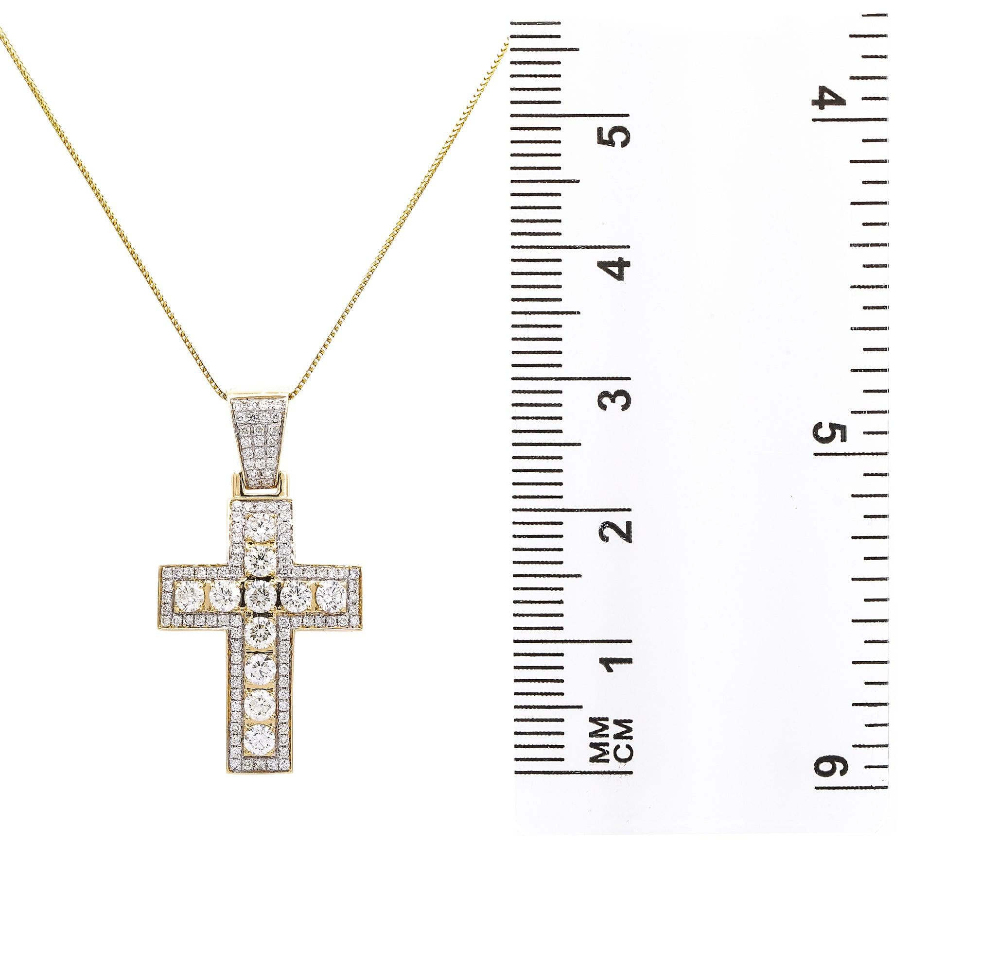 14k Yellow Gold Pendant with 3.9 Ct Diamonds