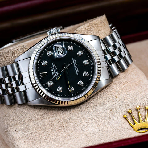 Rolex datejust 36 black diamond Clearance