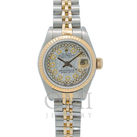 Rolex Datejust 6917 26MM String Diamond Dial With Two Tone Jubilee Bracelet