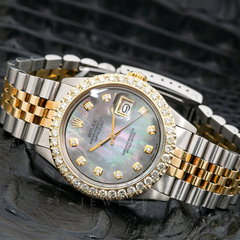 Rolex Datejust 1603 36MM Pink and Green Diamond Dial With 1.30 CT Diamonds