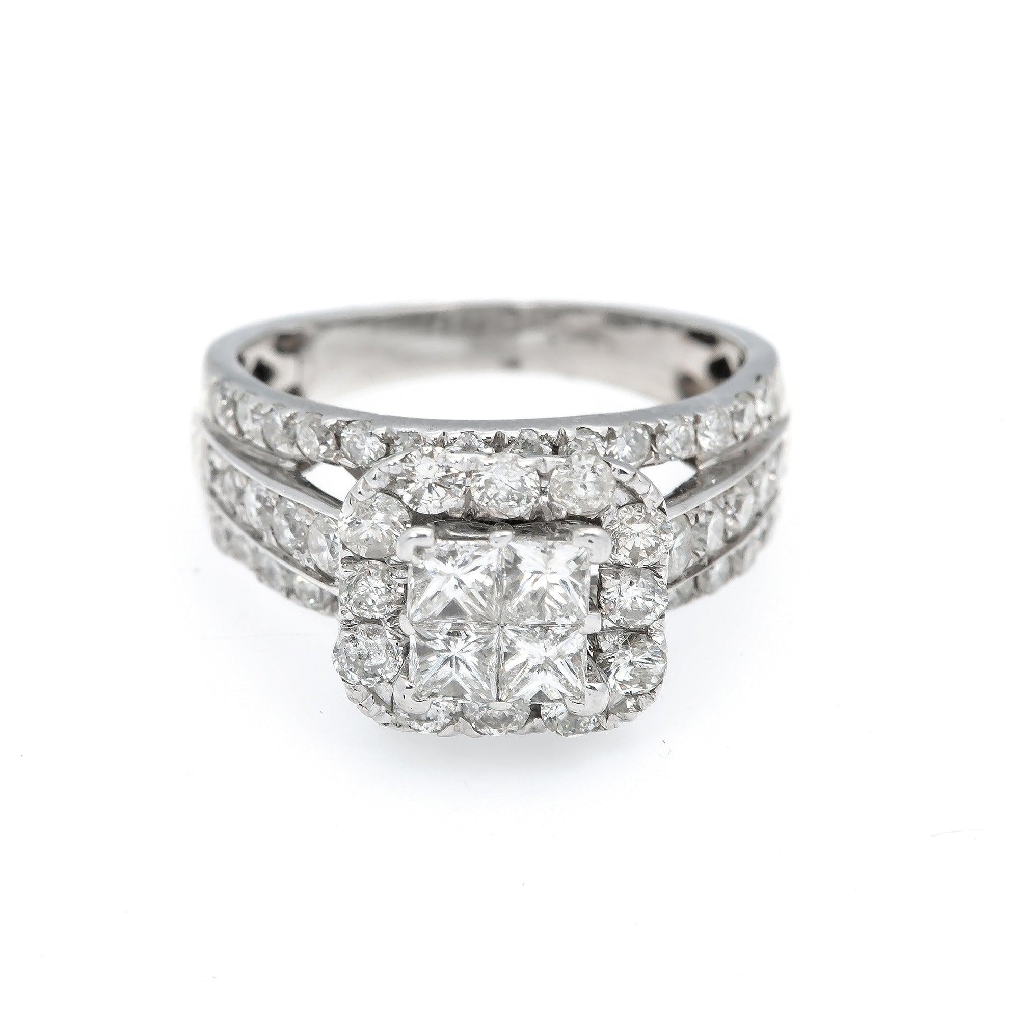 14K WHITE GOLD ENGAGEMENT LADIES RING WITH 2.00 CT DIAMONDS