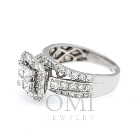 14K WHITE GOLD ENGAGEMENT LADIES RING WITH 2.00 CT DIAMONDS