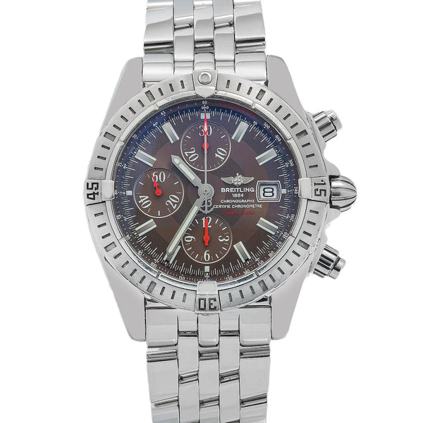 Breitling Chronomat Evolution A13356 44MM Chocolate Dial With Stainless Steel Bracelet