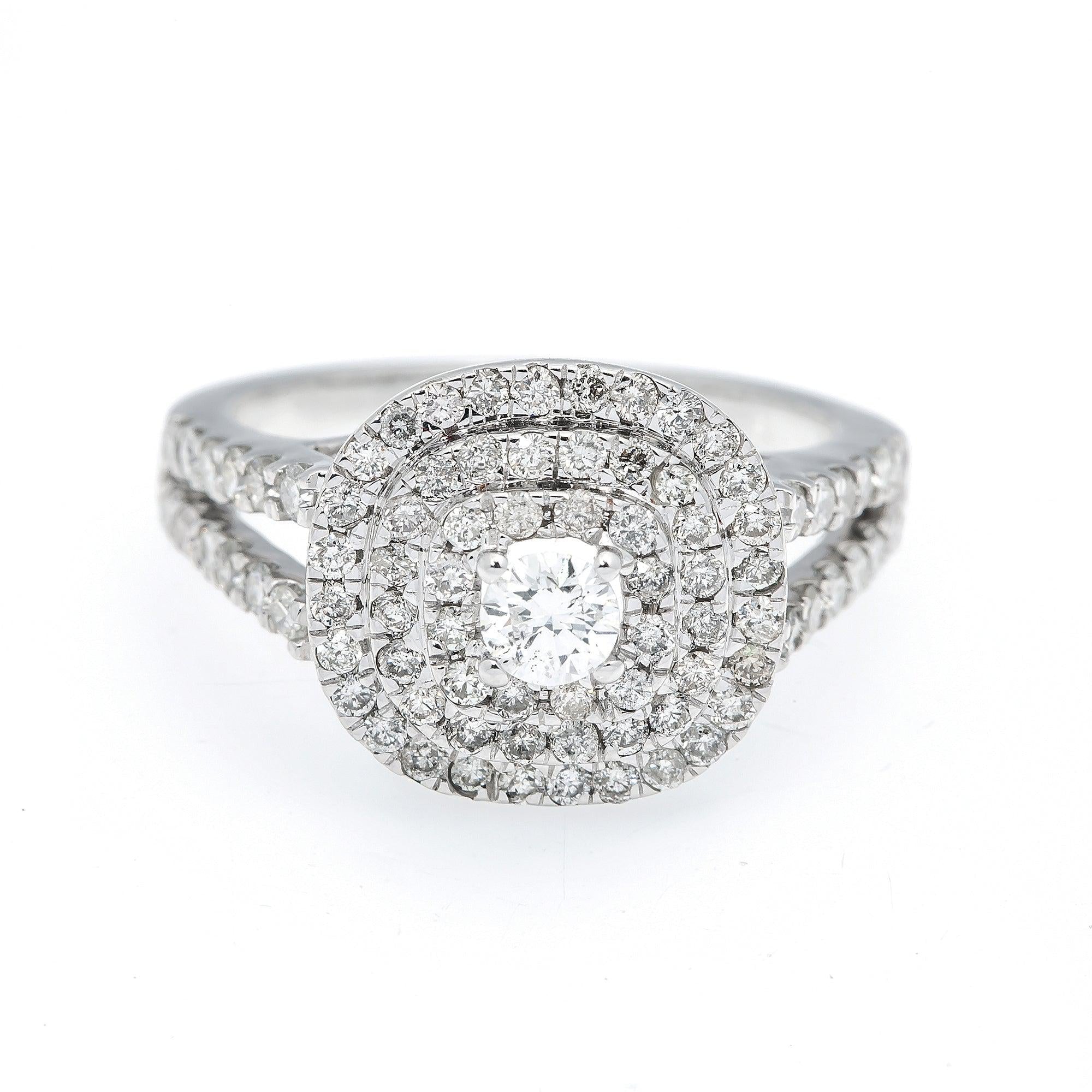 14K WHITE GOLD ENGAGEMENT LADIES RING WITH 1.50 CT DIAMONDS