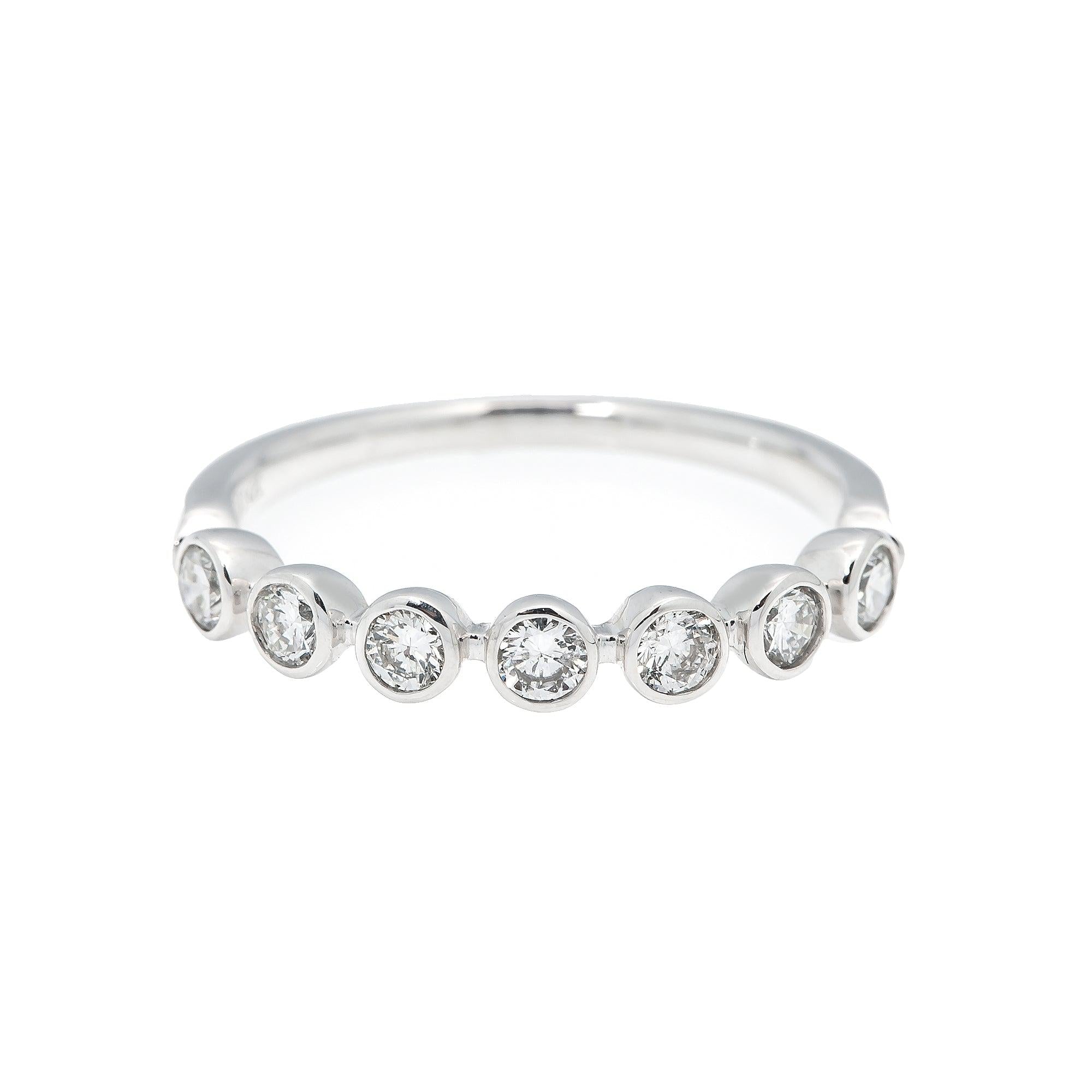 14K WHITE GOLD DIAMOND LADIES BAND WITH 0.80 CT DIAMONDS