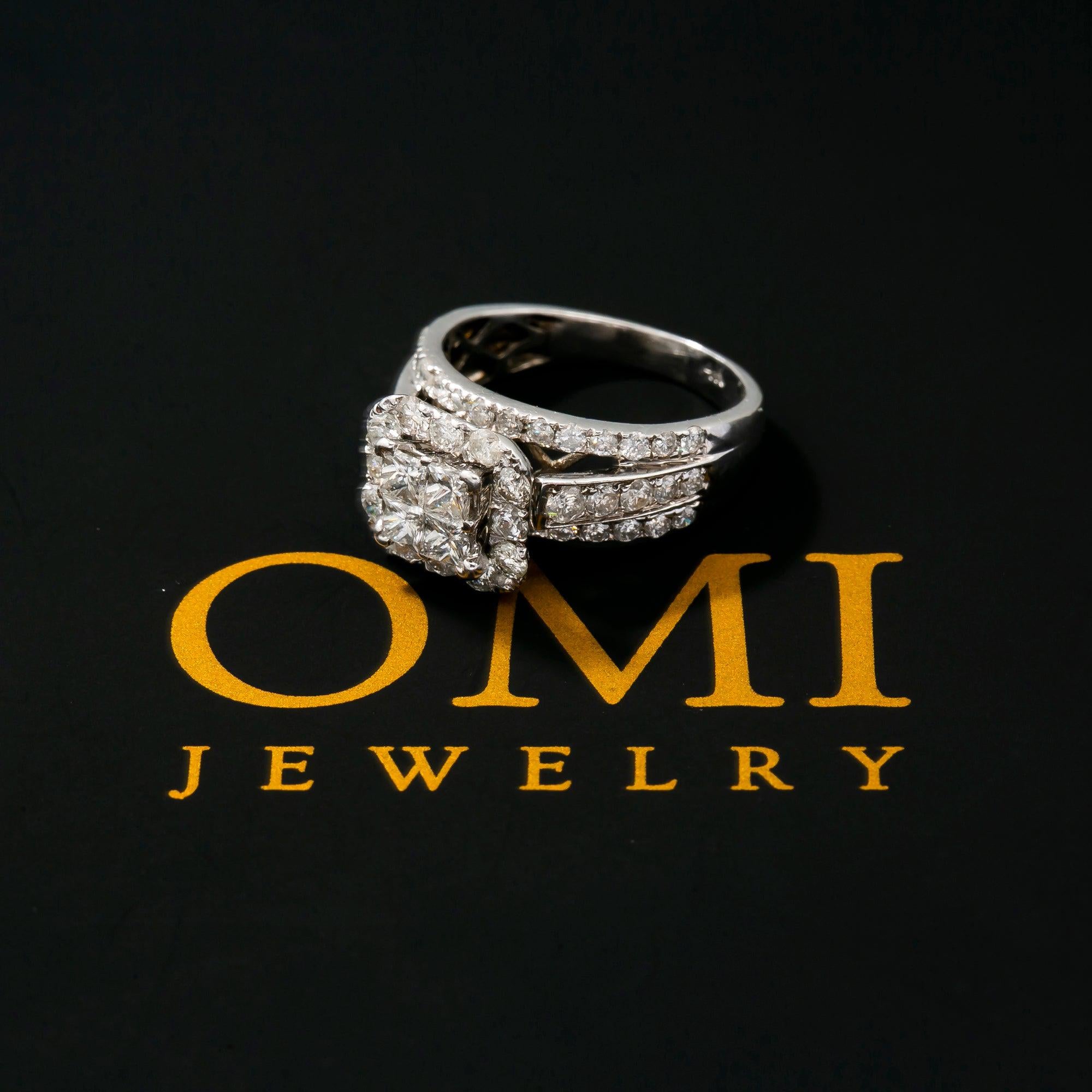 14K WHITE GOLD ENGAGEMENT LADIES RING WITH 2.00 CT DIAMONDS