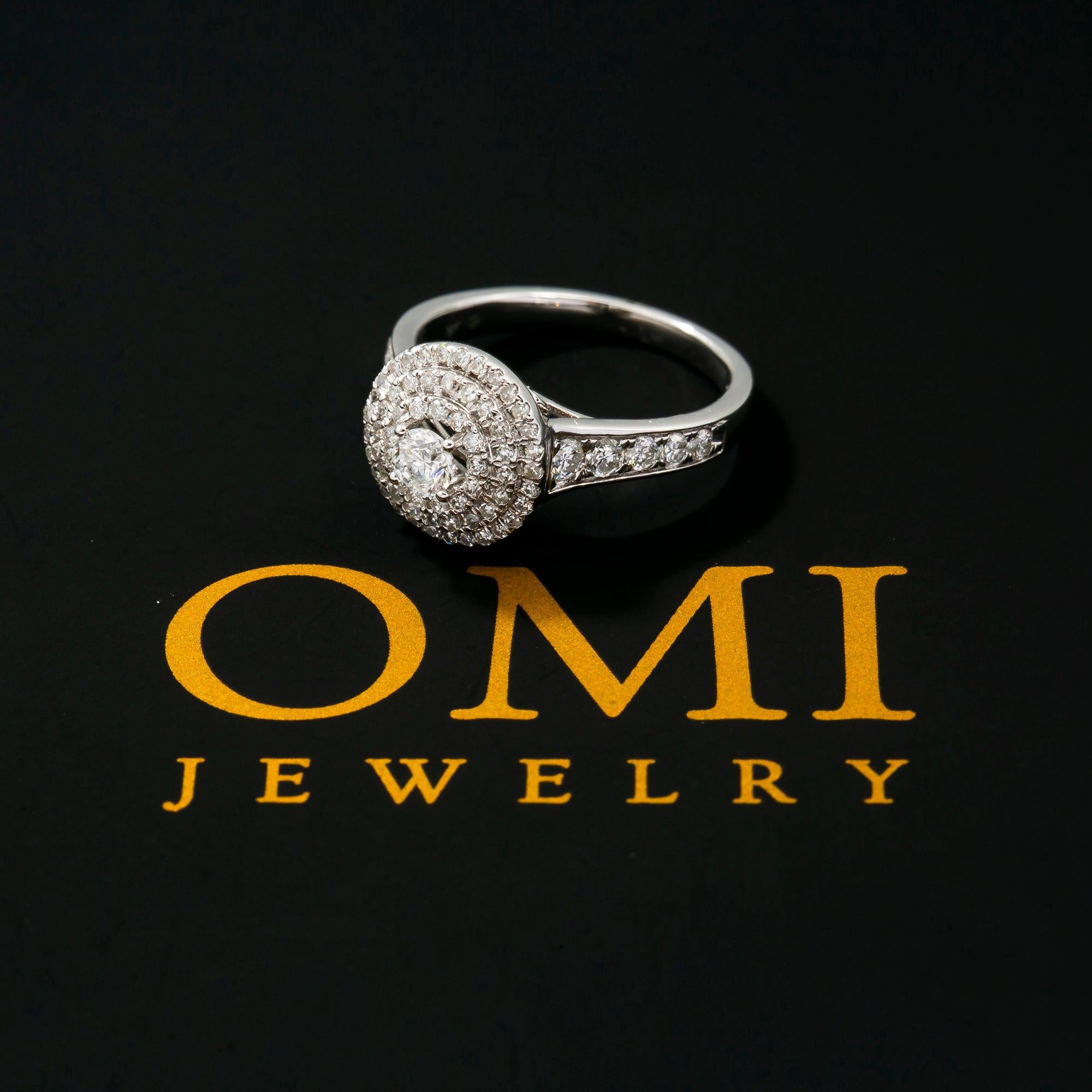 14K WHITE GOLD ENGAGEMENT LADIES RING WITH 1..00 CT DIAMONDS