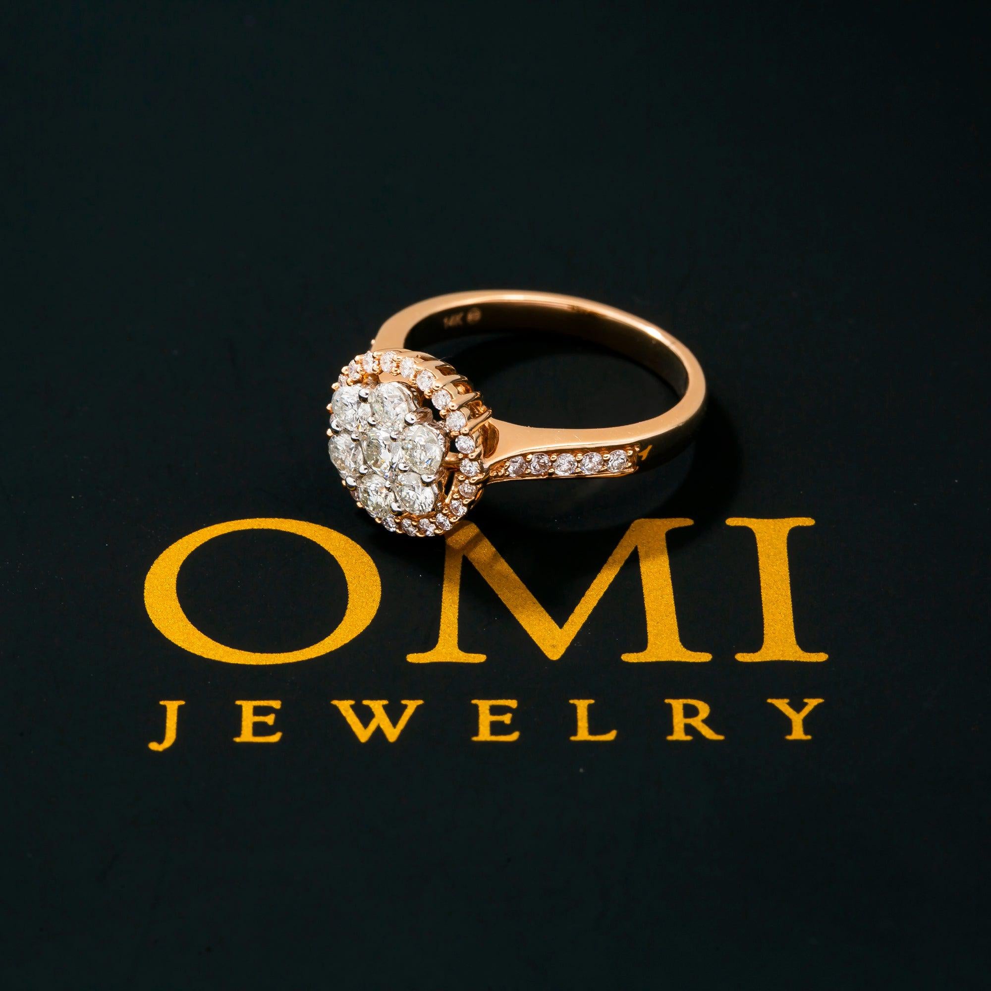 14K ROSE GOLD LADIES ENAGEMENT RING WITH 1.65 CT DIAMONDS
