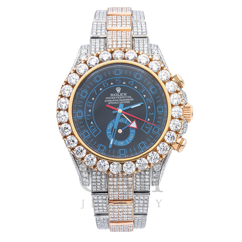Rolex Yacht-Master II 116681 44MM Blue Dial With 17.50 CT Diamonds