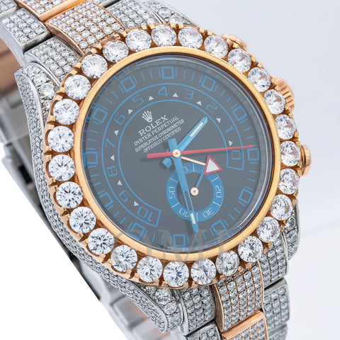 Rolex Yacht-Master II 116681 44MM Blue Dial With 17.50 CT Diamonds