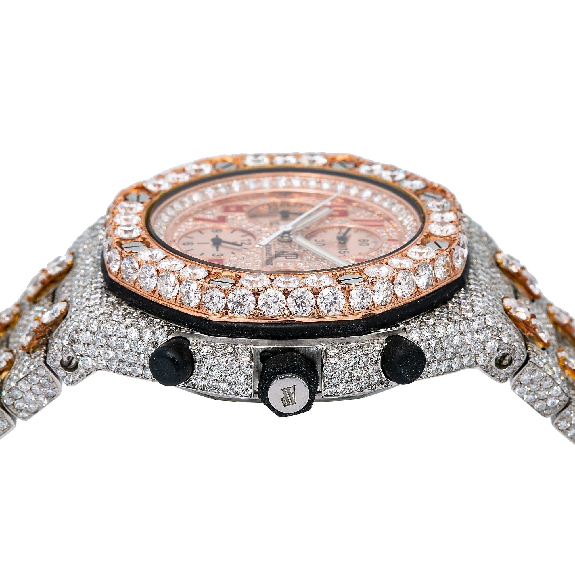 Audemars Piguet Royal Oak Offshore Chronograph 26170ST 42MM Rose Gold Diamond Dial With Two Tone Bracelet