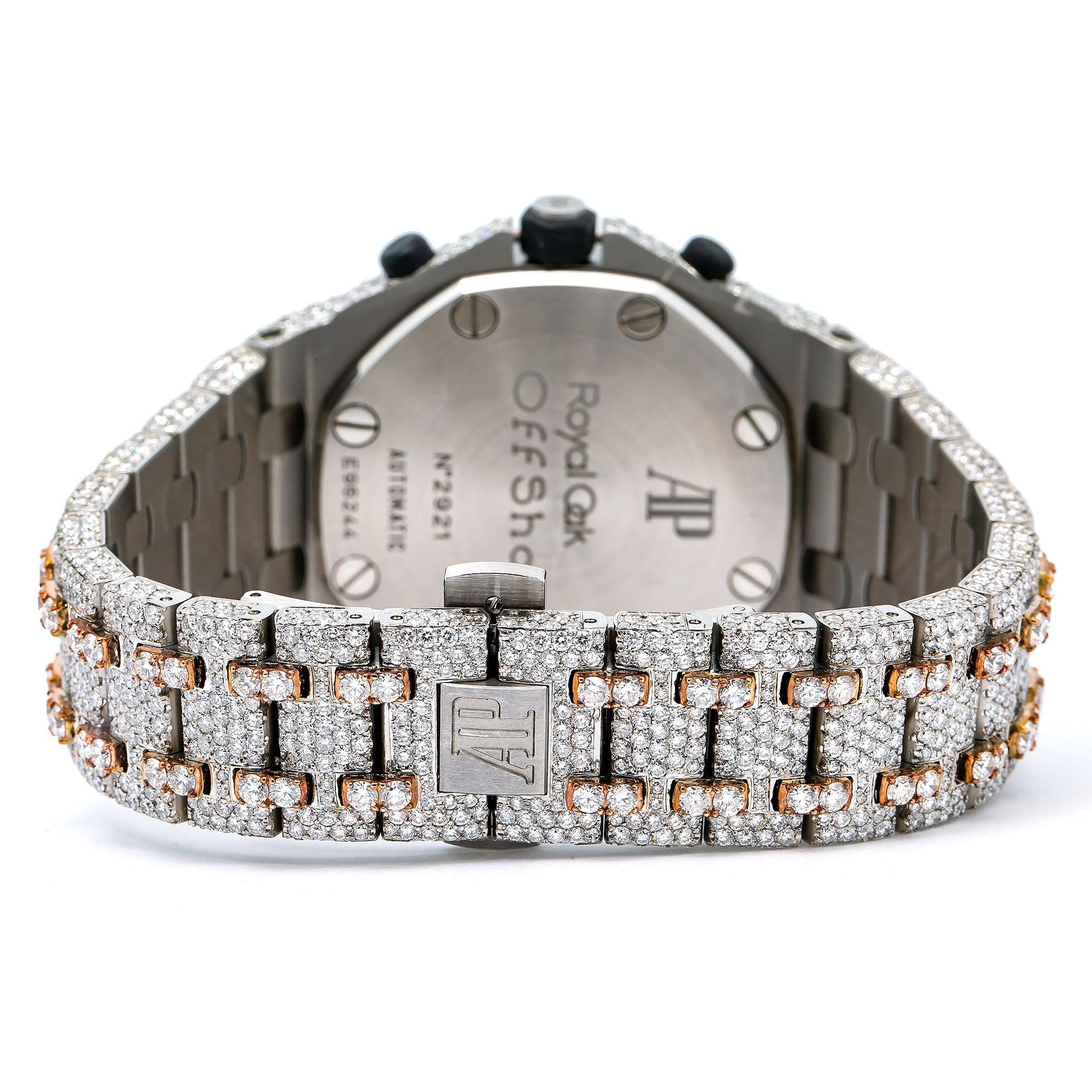 Audemars Piguet Royal Oak Offshore Chronograph 26170ST 42MM Rose Gold Diamond Dial With Two Tone Bracelet