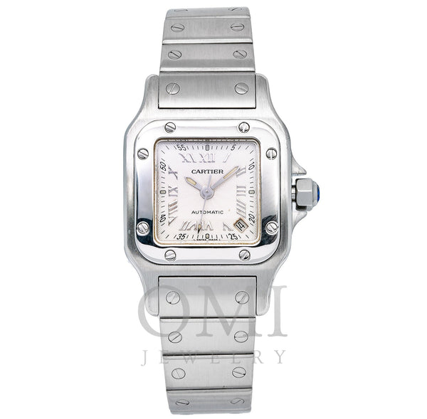 Cartier Santos Galbée 2423 24MM White Dial With Stainless Steel Bracelet