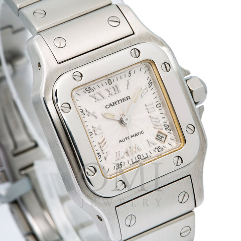 Cartier Santos Galbée 2423 24MM White Dial With Stainless Steel Bracelet