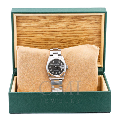 Rolex Lady-Datejust 78240 31MM Black Dial With Stainless Steel Oyster Bracelet